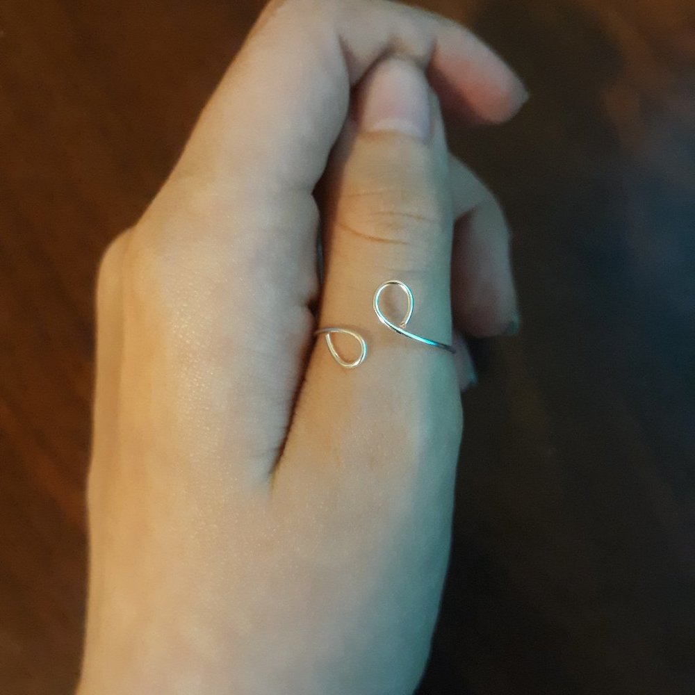 Home Made Mini Swirl Wire Ring Size 8